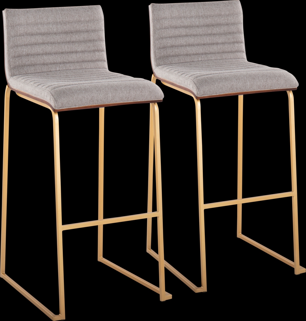 Tatesbrook I Gray Barstool, Set of 2 - Thumbnail - Image 1