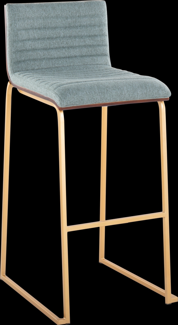 Tatesbrook I Green Barstool, Set of 2 - Thumbnail - Image 2