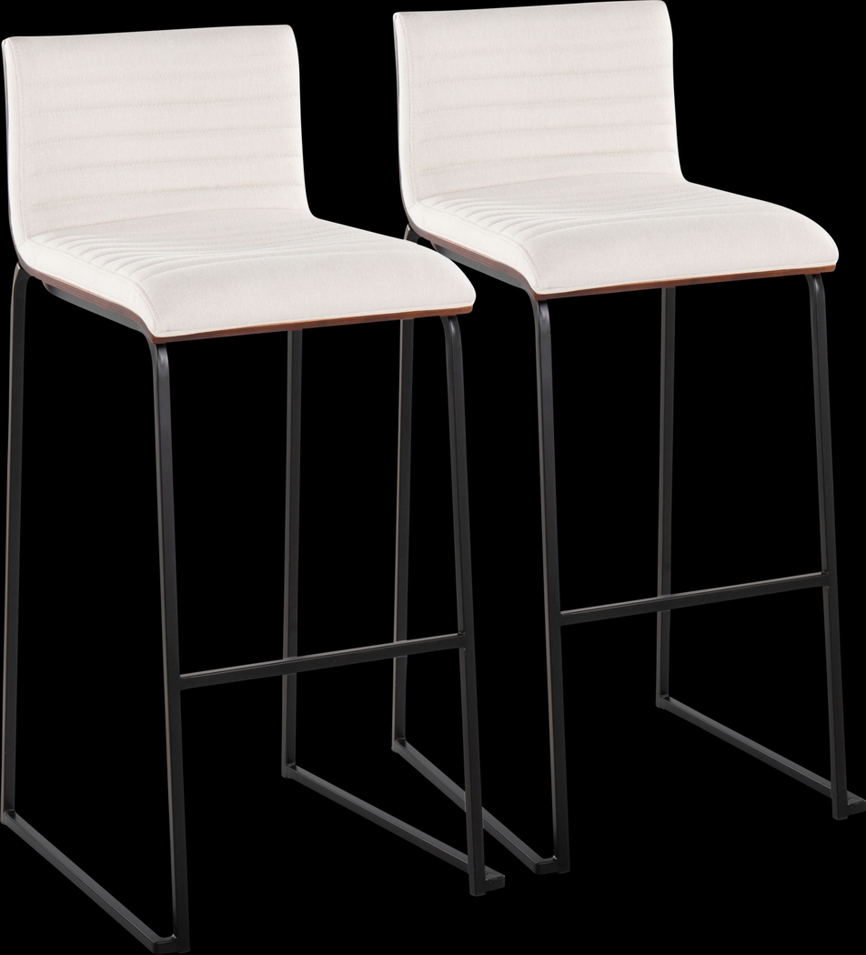 Tatesbrook II Cream Barstool, Set of 2 - Thumbnail - Image 1