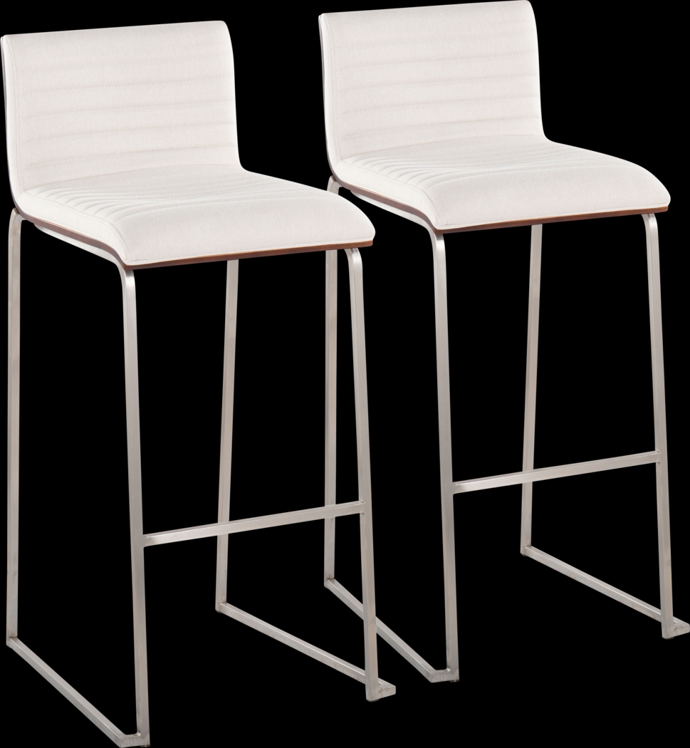 Tatesbrook III Cream Barstool, Set of 2 - Thumbnail - Image 1