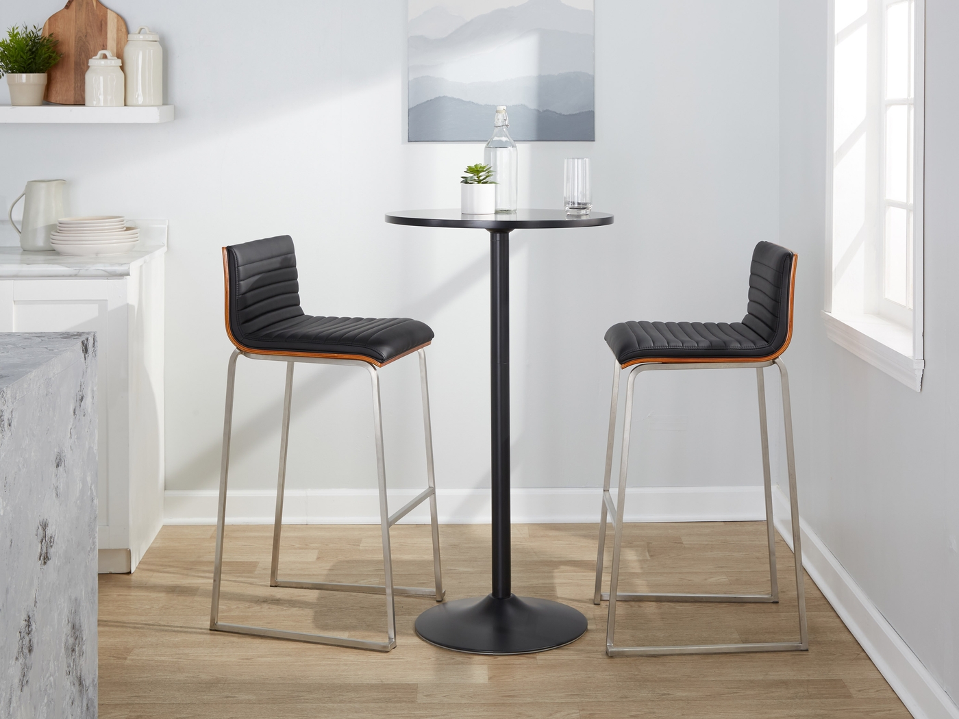 Tatesbrook IV Black Barstool, Set of 2 - Thumbnail - Image 3