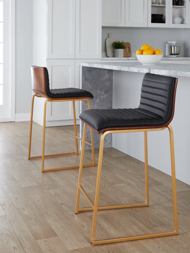 Tatesbrook IV Black Counter Height Stool, Set of 2 - Thumbnail - Image 2