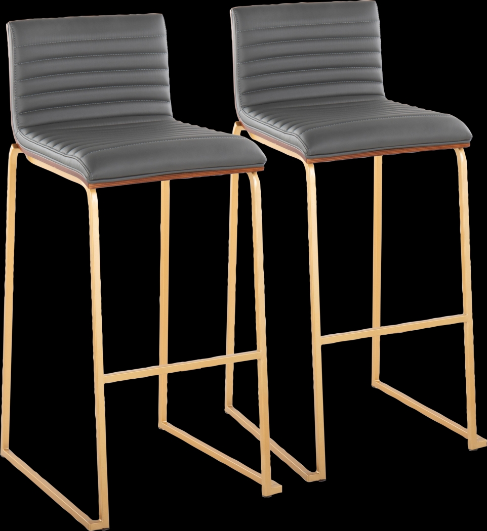 Tatesbrook IV Gray Barstool, Set of 2 - Thumbnail - Image 1