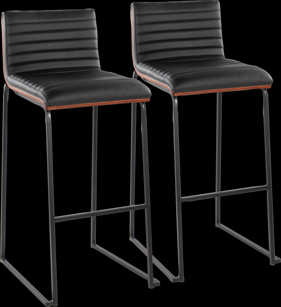 Tatesbrook V Black Barstool, Set of 2 - Thumbnail - Image 1