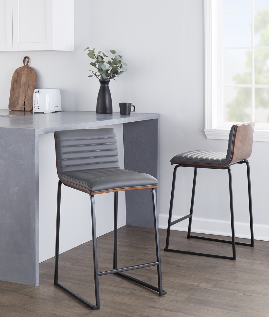 Tatesbrook V Gray Counter Height Stool, Set of 2 - Thumbnail - Image 2