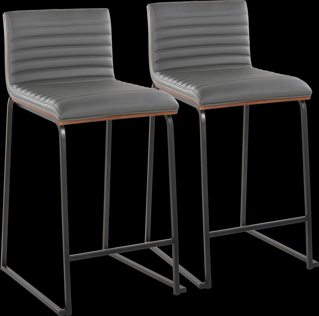 Tatesbrook V Gray Counter Height Stool, Set of 2 - Thumbnail - Image 1