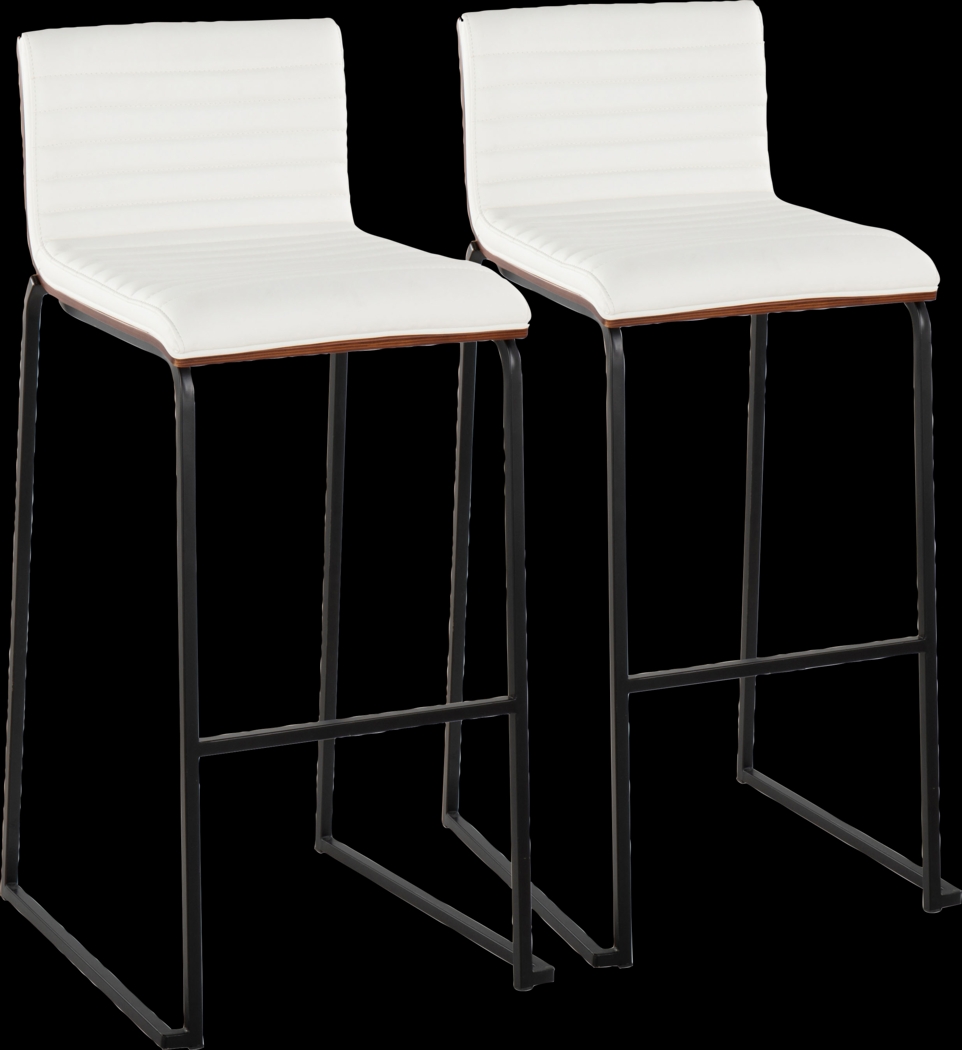 Tatesbrook V White Barstool, Set of 2 - Thumbnail - Image 1
