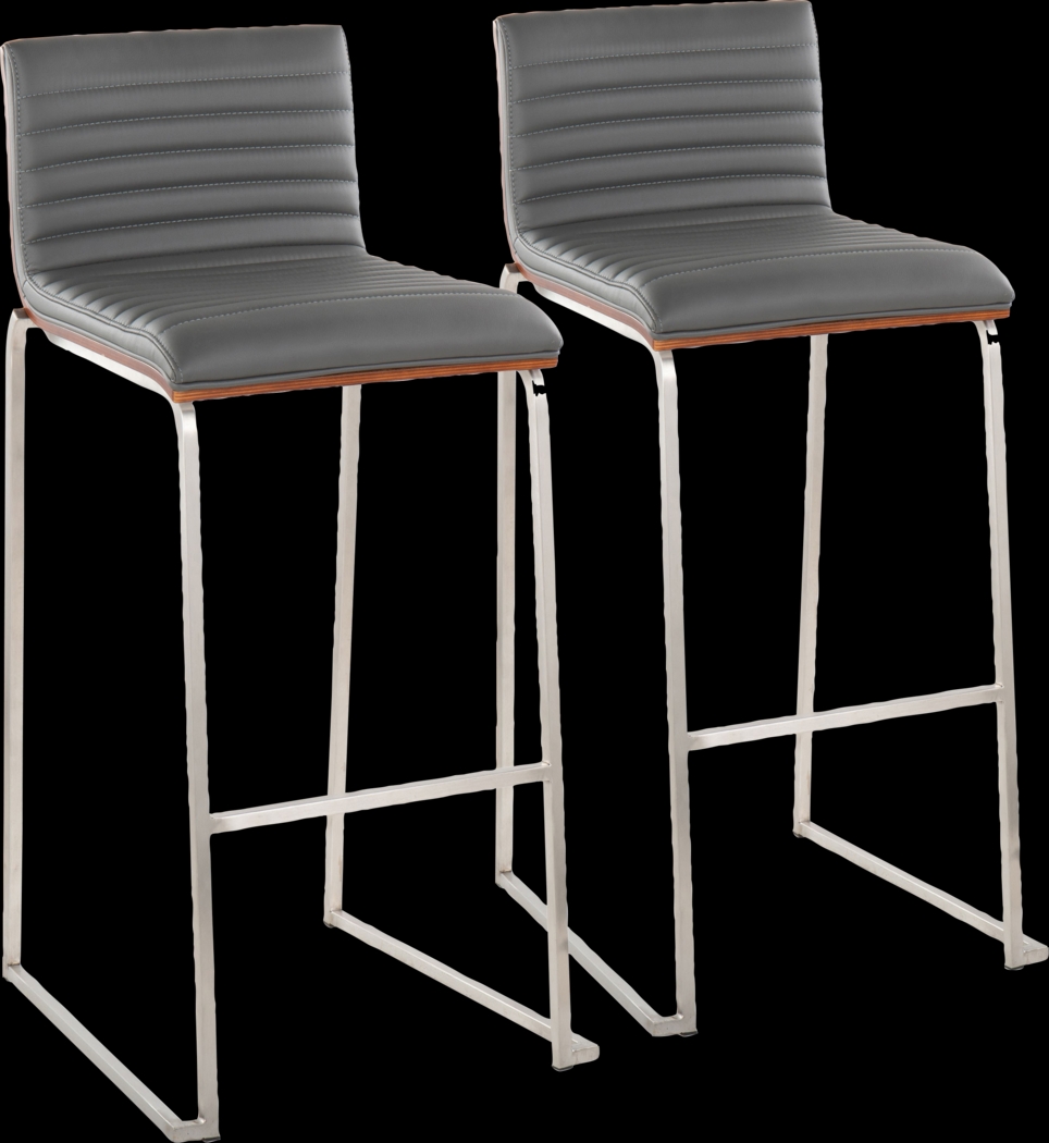 Tatesbrook VI Gray Barstool, Set of 2 - Thumbnail - Image 1
