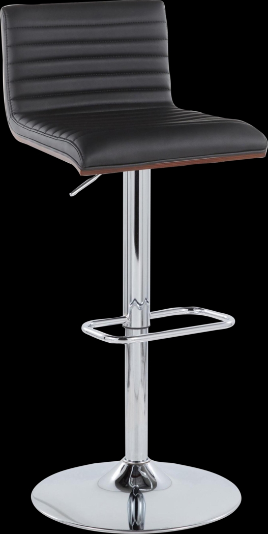 Tatesbrook VIII Black Adjustable Swivel Barstool, Set of 2 - Thumbnail - Image 7