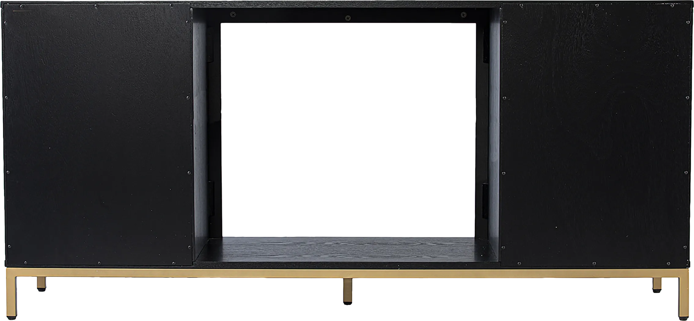 Tattershal II Black 58 in. Console, With Electric Fireplace - Image 7