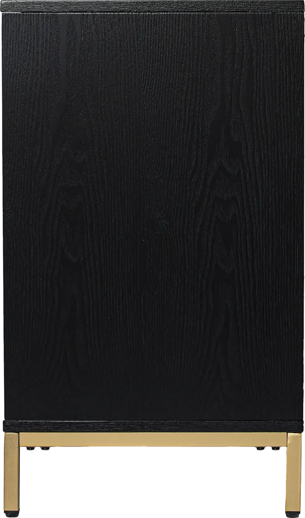 Tattershal II Black 58 in. Console, With Electric Fireplace - Image 8
