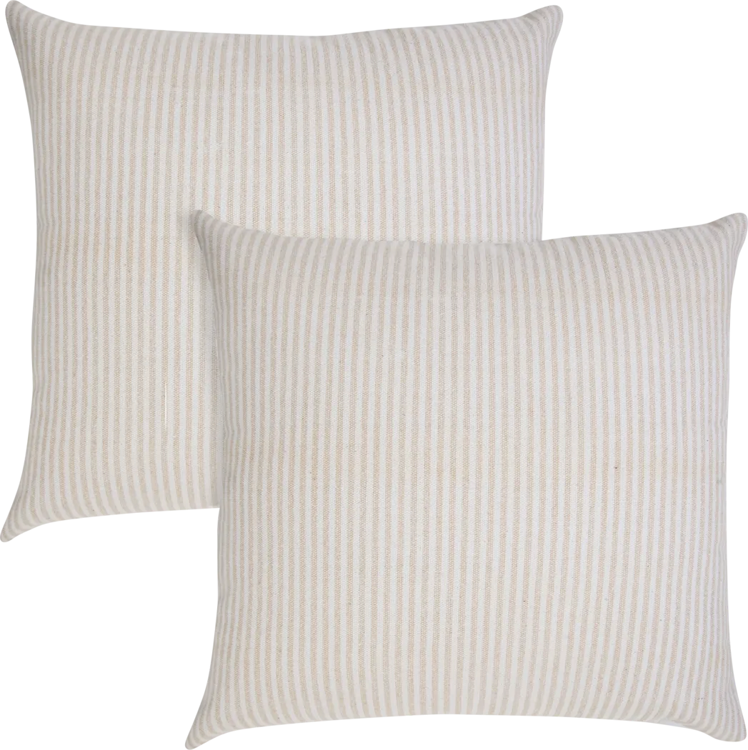 Taung Beige Pillow, Set of 2 - Thumbnail - Image 1