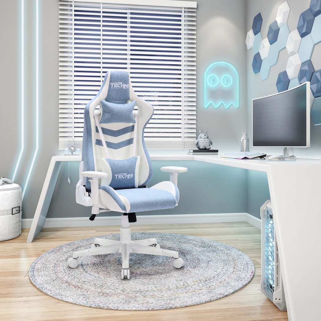 Taveyi Blue Gaming Chair - Thumbnail - Image 2