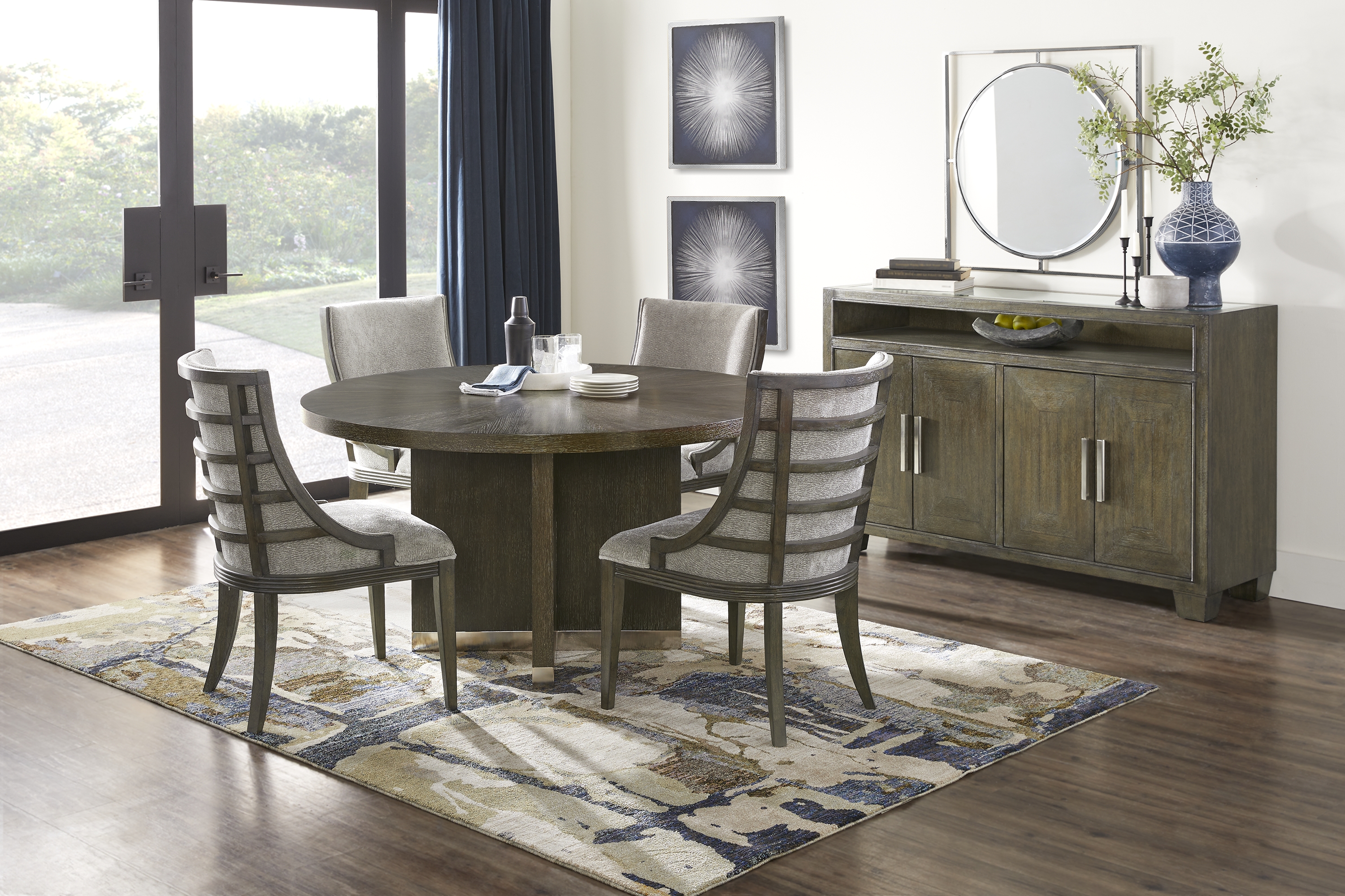 Taylor Trace Brown 5 Pc Round Dining Room - Thumbnail - Image 1