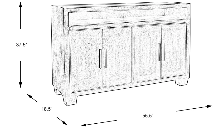Dimension Image. Please refer to the Dimension Tab on this page for dimension details.
