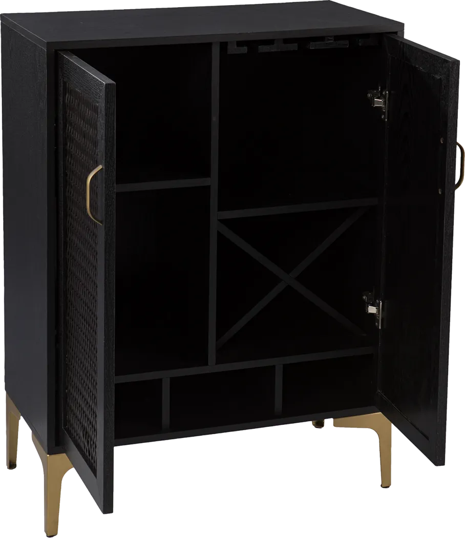 Tazwell Black Bar Cabinet - Image 6