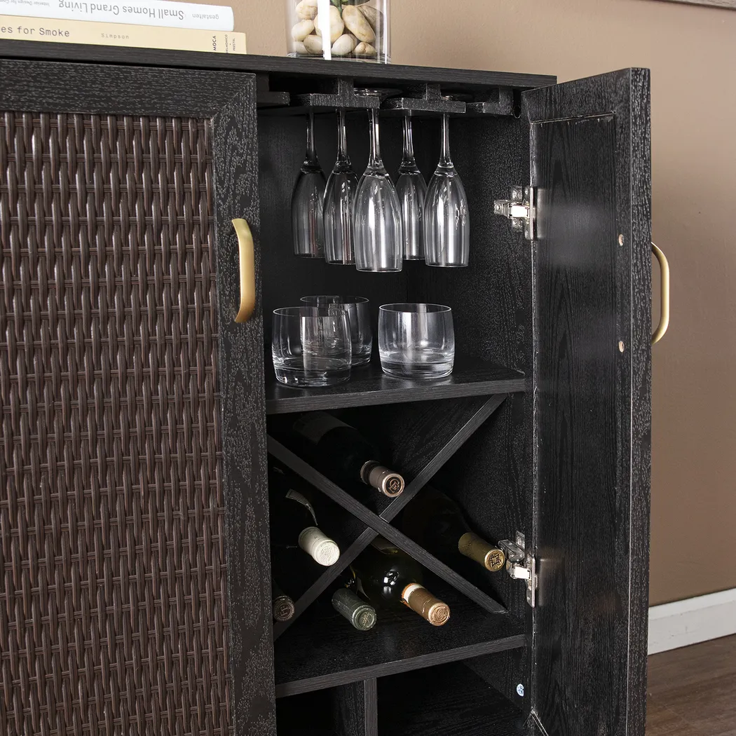 Tazwell Black Bar Cabinet - Image 7