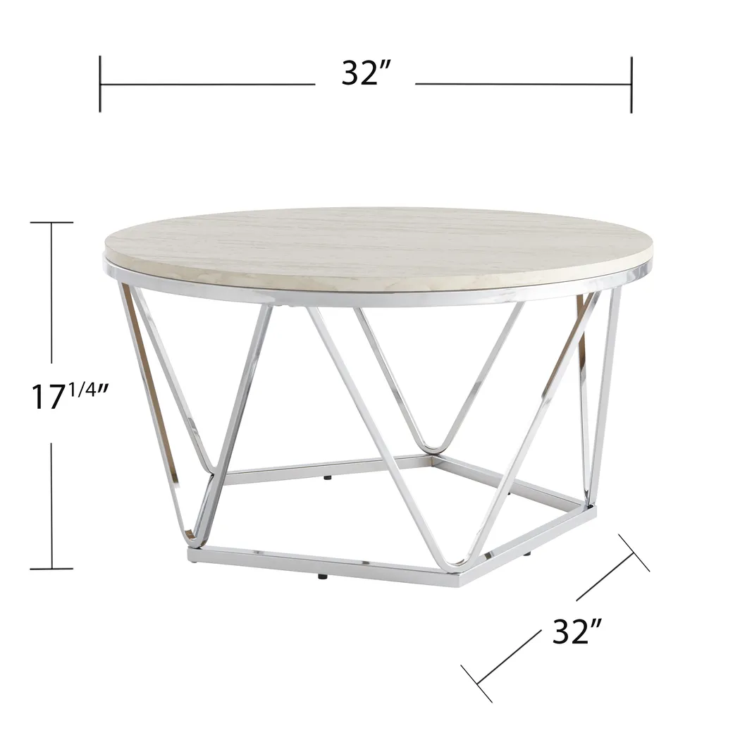 Teaberry White Cocktail Table - Image 5