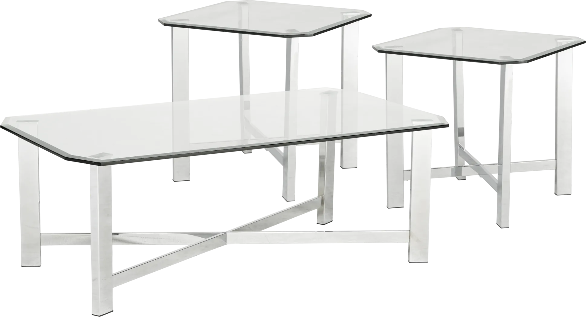 Zamora Gray Leather 7 Pc Living Room - Thumbnail - Image 8