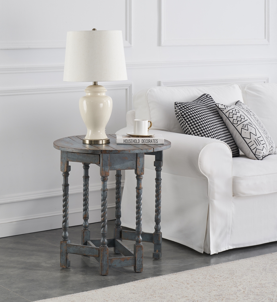 Teawick Blue Accent Table - Thumbnail - Image 7