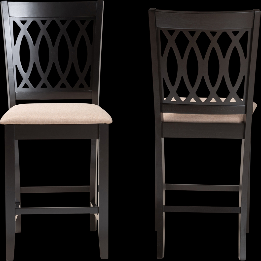 Teconnett Beige Counter Stool, Set of 2 - Thumbnail - Image 3