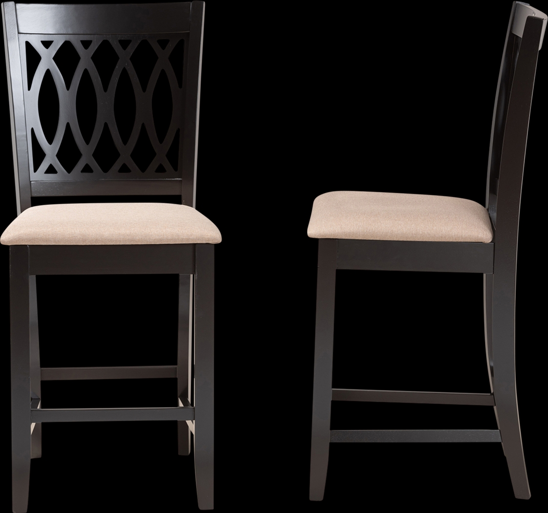 Teconnett Beige Counter Stool, Set of 2 - Thumbnail - Image 4