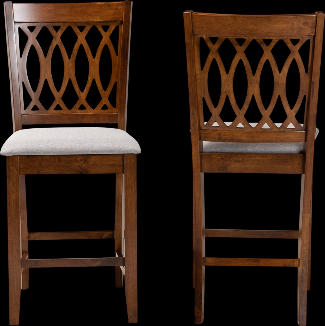 Teconnett Walnut Brown Counter Stool, Set of 2 - Thumbnail - Image 3