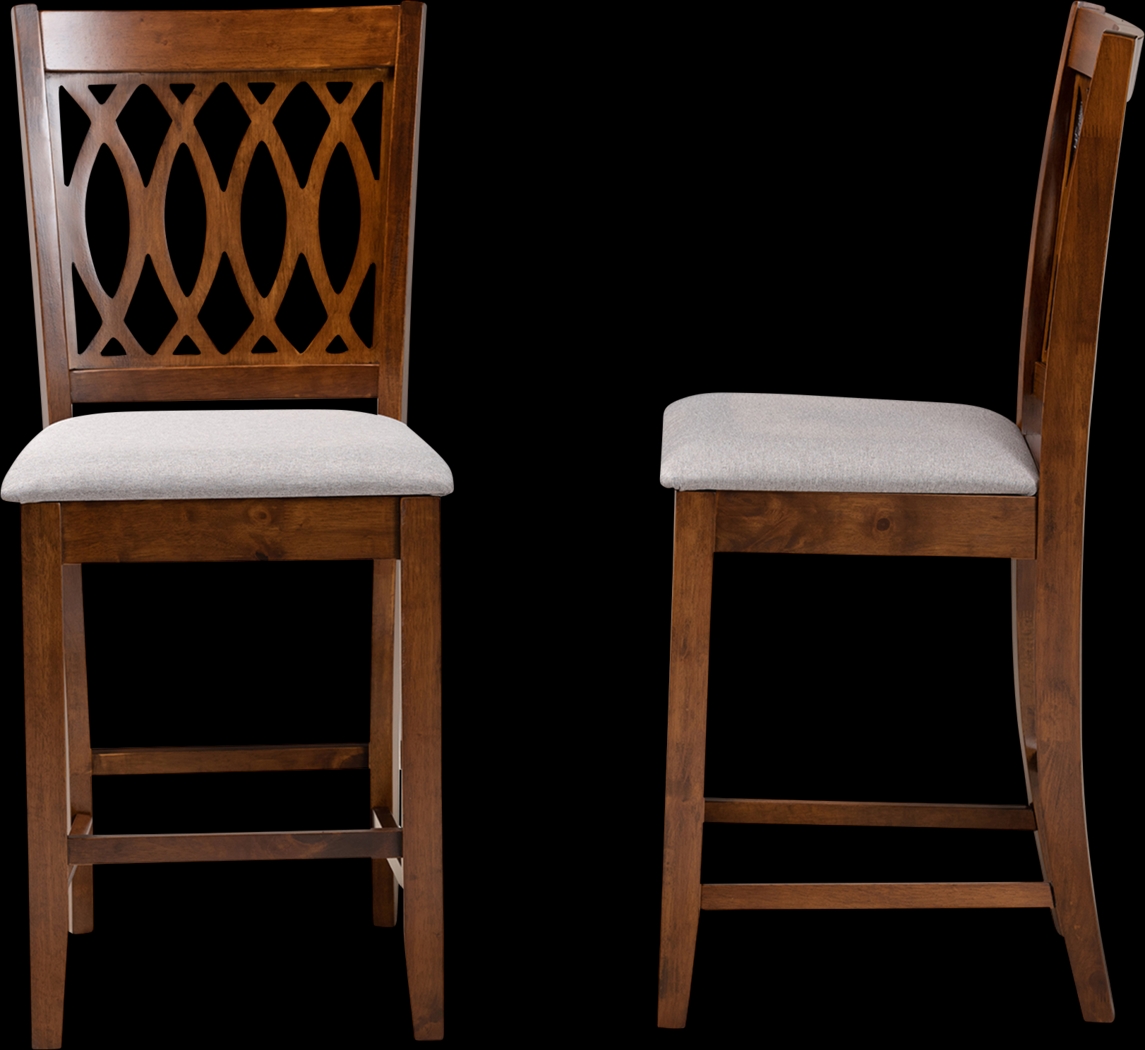 Teconnett Walnut Brown Counter Stool, Set of 2 - Thumbnail - Image 4