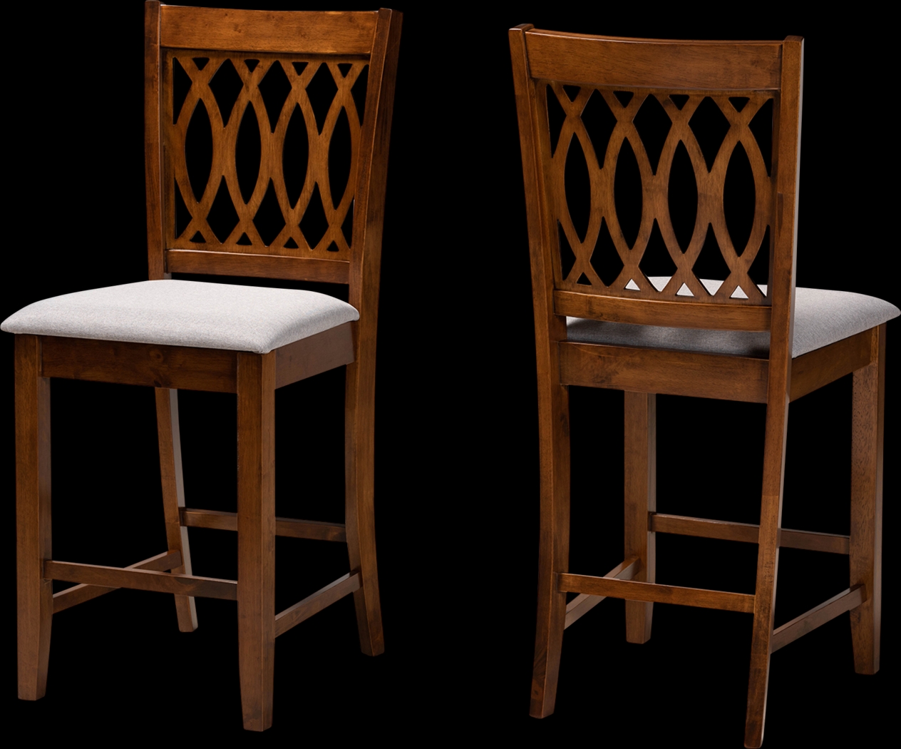 Teconnett Walnut Brown Counter Stool, Set of 2 - Thumbnail - Image 1