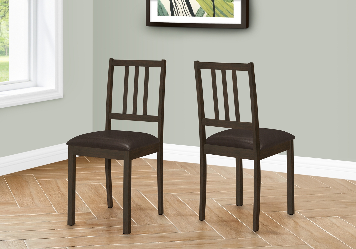Teegreen Brown Dining Chair, Set of 2 - Thumbnail - Image 2
