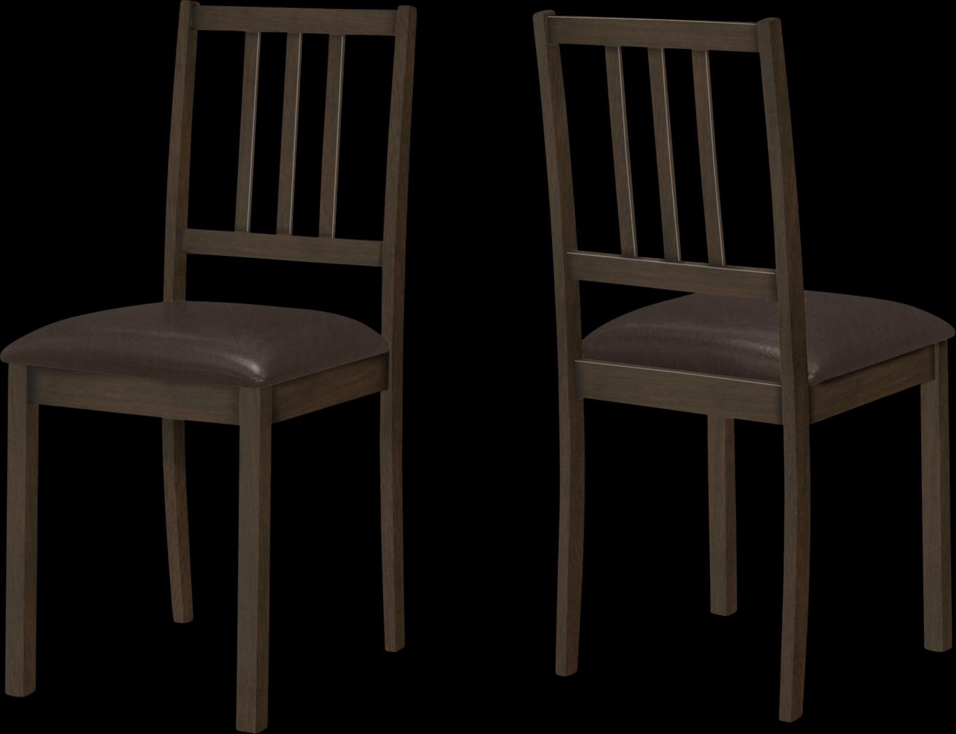 Teegreen Brown Dining Chair, Set of 2 - Thumbnail - Image 1