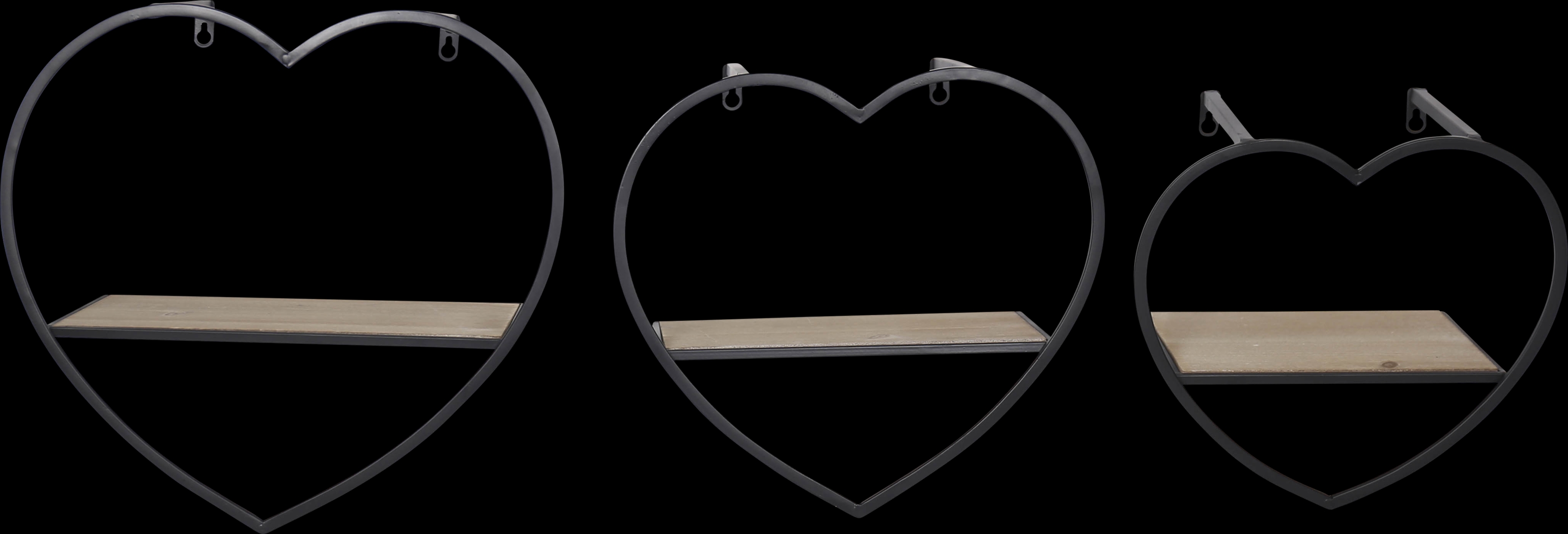 Teeside Brown Wall Shelf, Set of 3 - Thumbnail - Image 1