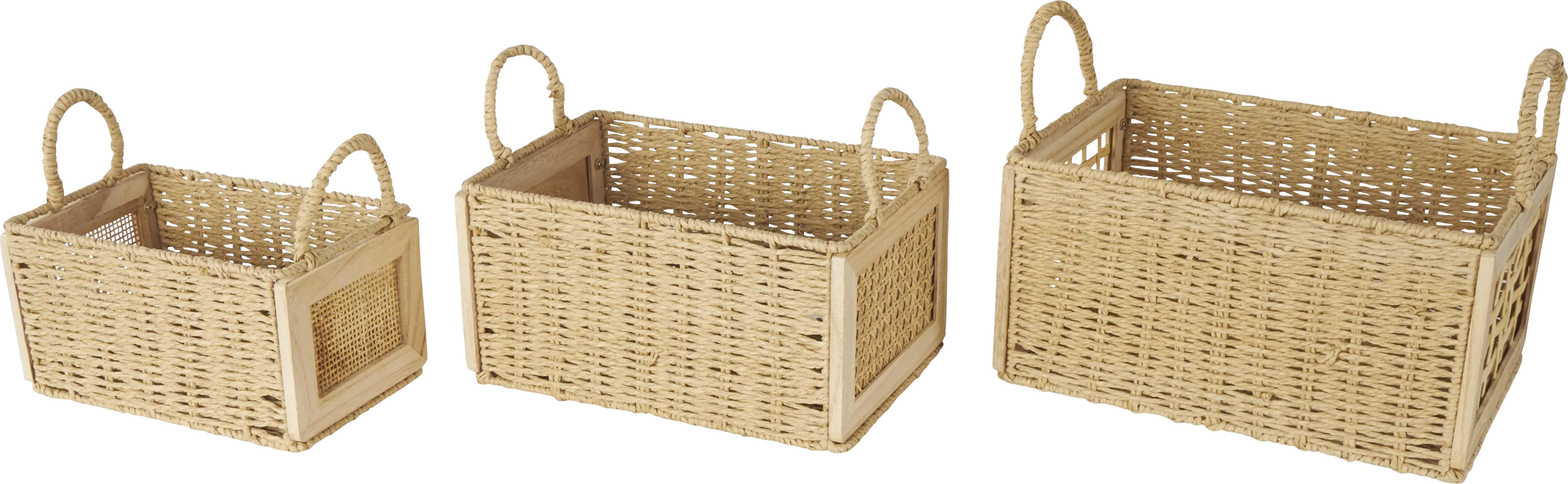 Tehes Brown Basket, Set of 3 - Thumbnail - Image 3