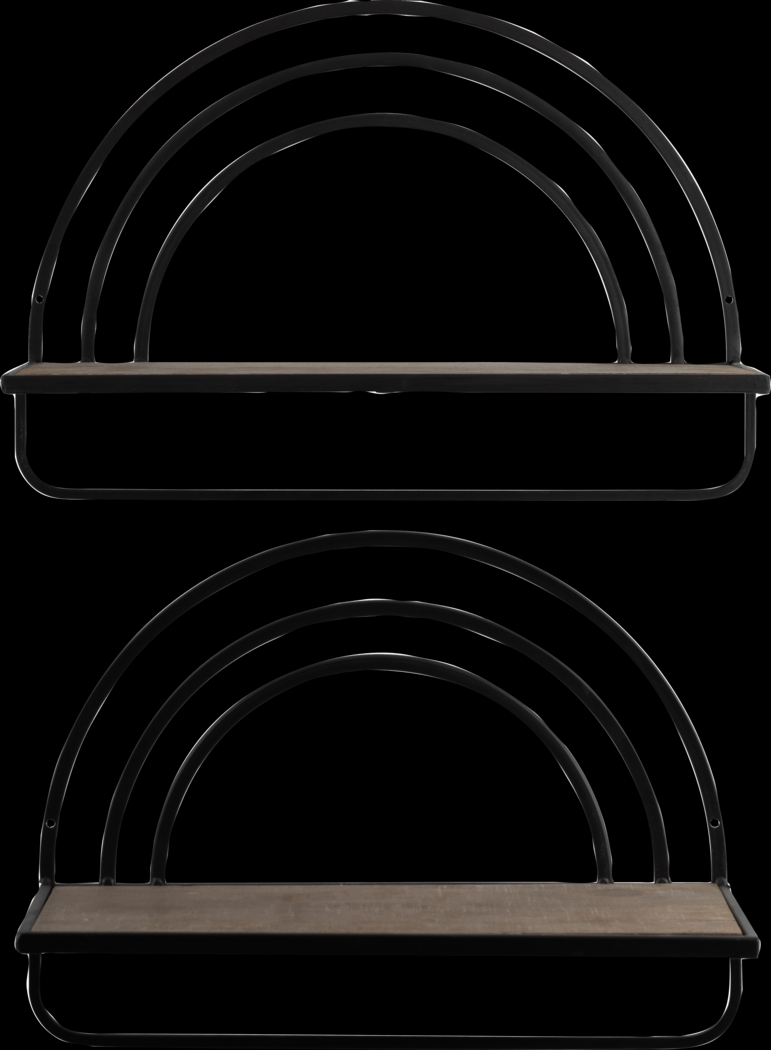 Telatha Brown Wall Shelf, Set of 2 - Thumbnail - Image 1