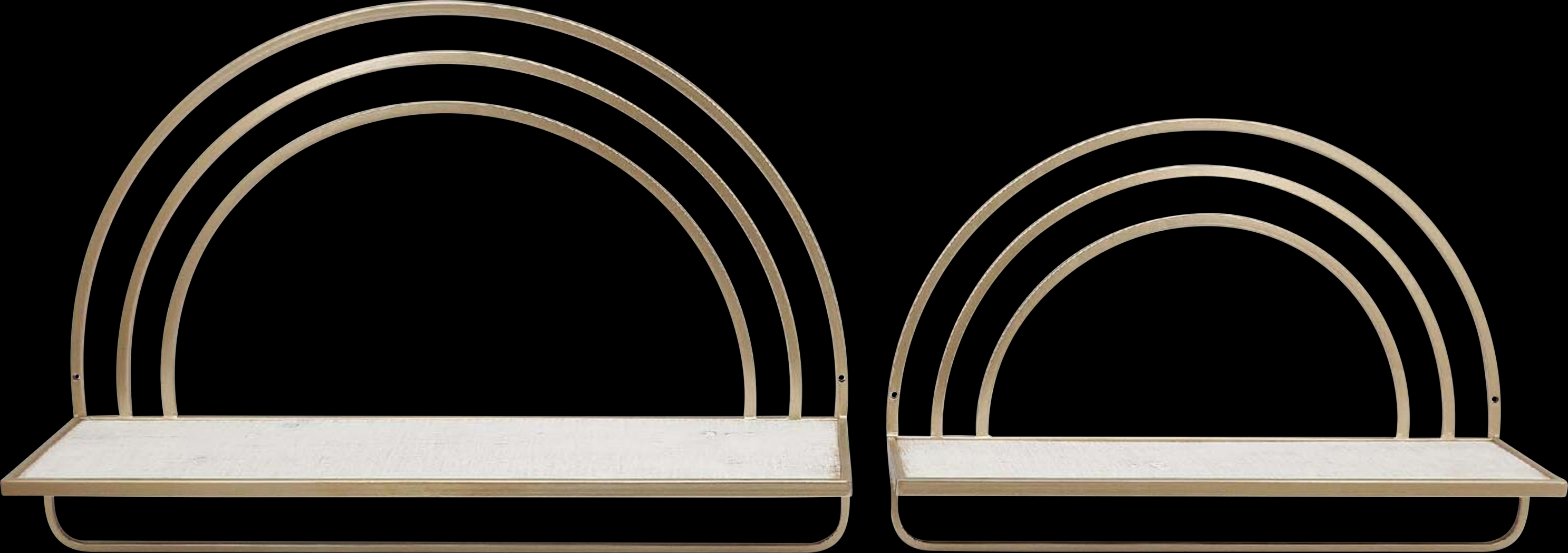 Telatha Gold Wall Shelf, Set of 2 - Thumbnail - Image 1