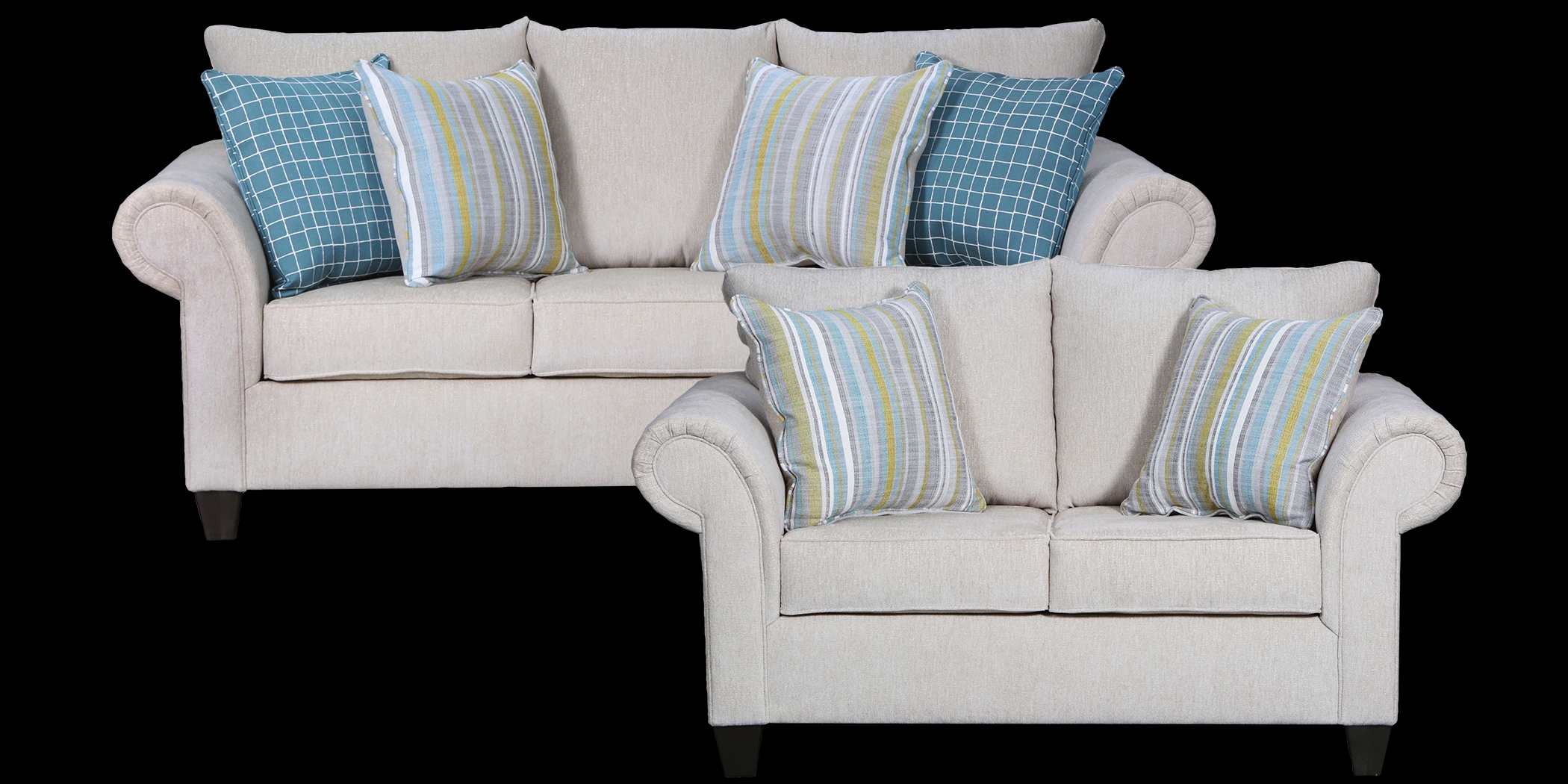 Telfair Court Beige Loveseat - Thumbnail - Image 2