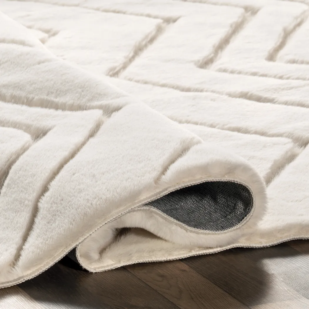 Tello Off White 7'6 x 9'6 Rug - Thumbnail - Image 4