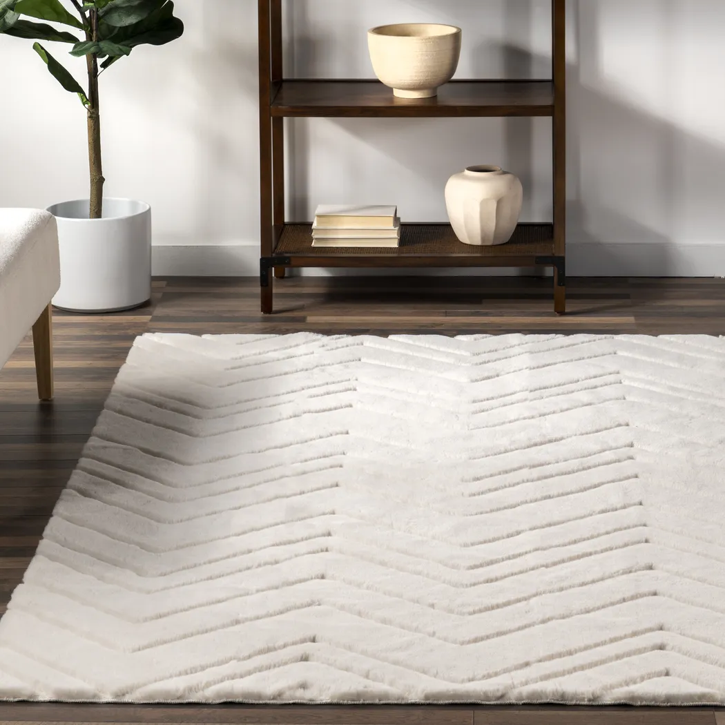 Tello Off White 7'6 x 9'6 Rug - Thumbnail - Image 8