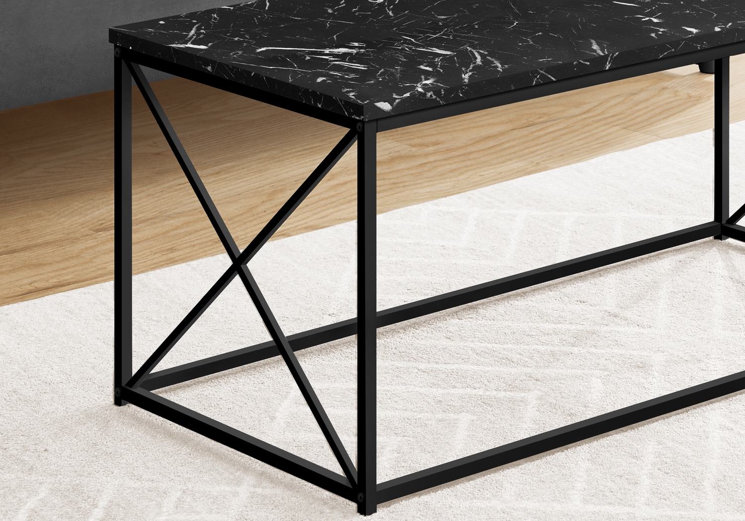 Tellstone Black Marble Cocktail Table - Thumbnail - Image 2