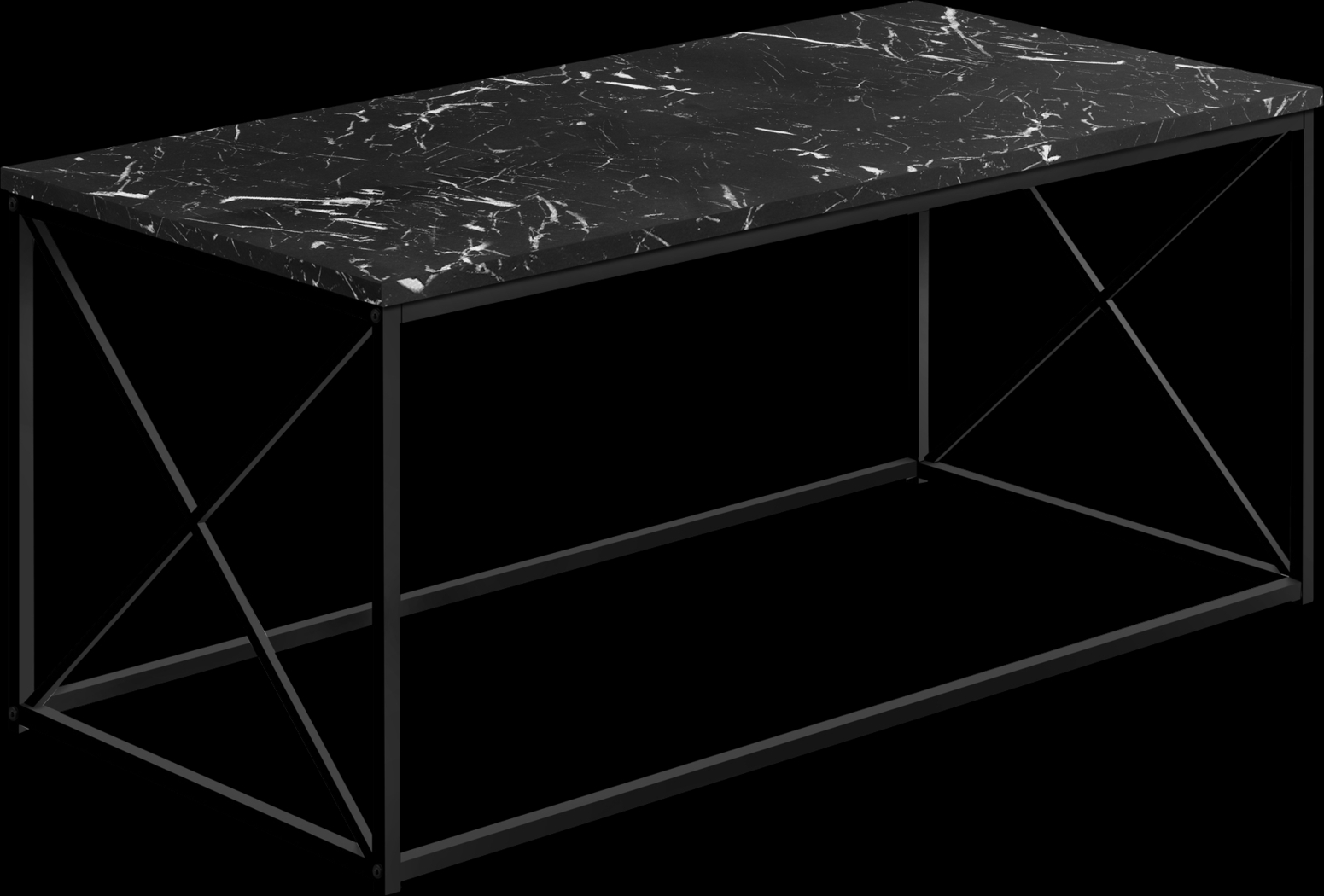 Tellstone Black Marble Cocktail Table - Thumbnail - Image 1