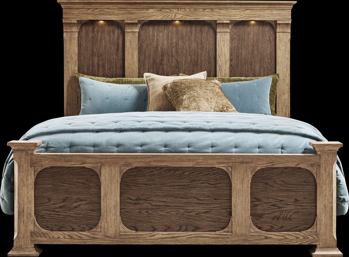 Telluride Brown King Panel Bed - Thumbnail - Image 1