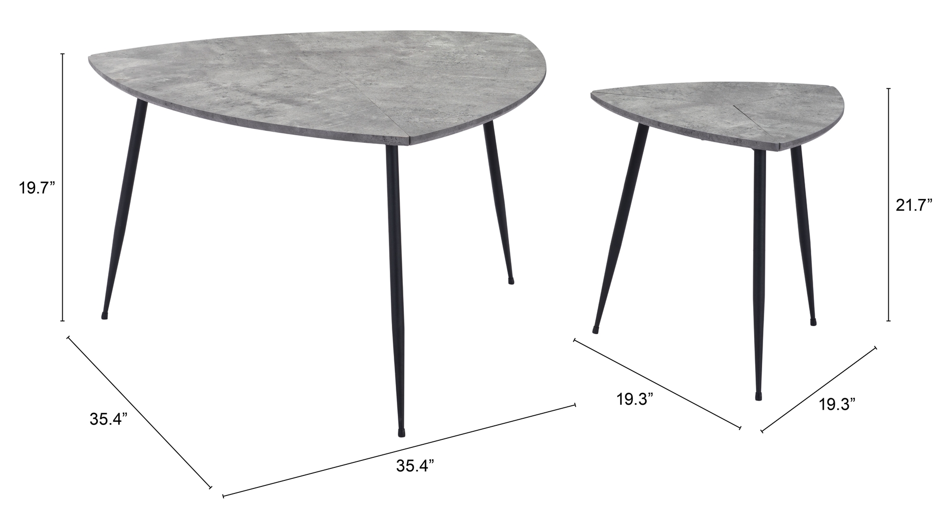 Tellury Gray Accent Table, Set of 2 - Thumbnail - Image 9