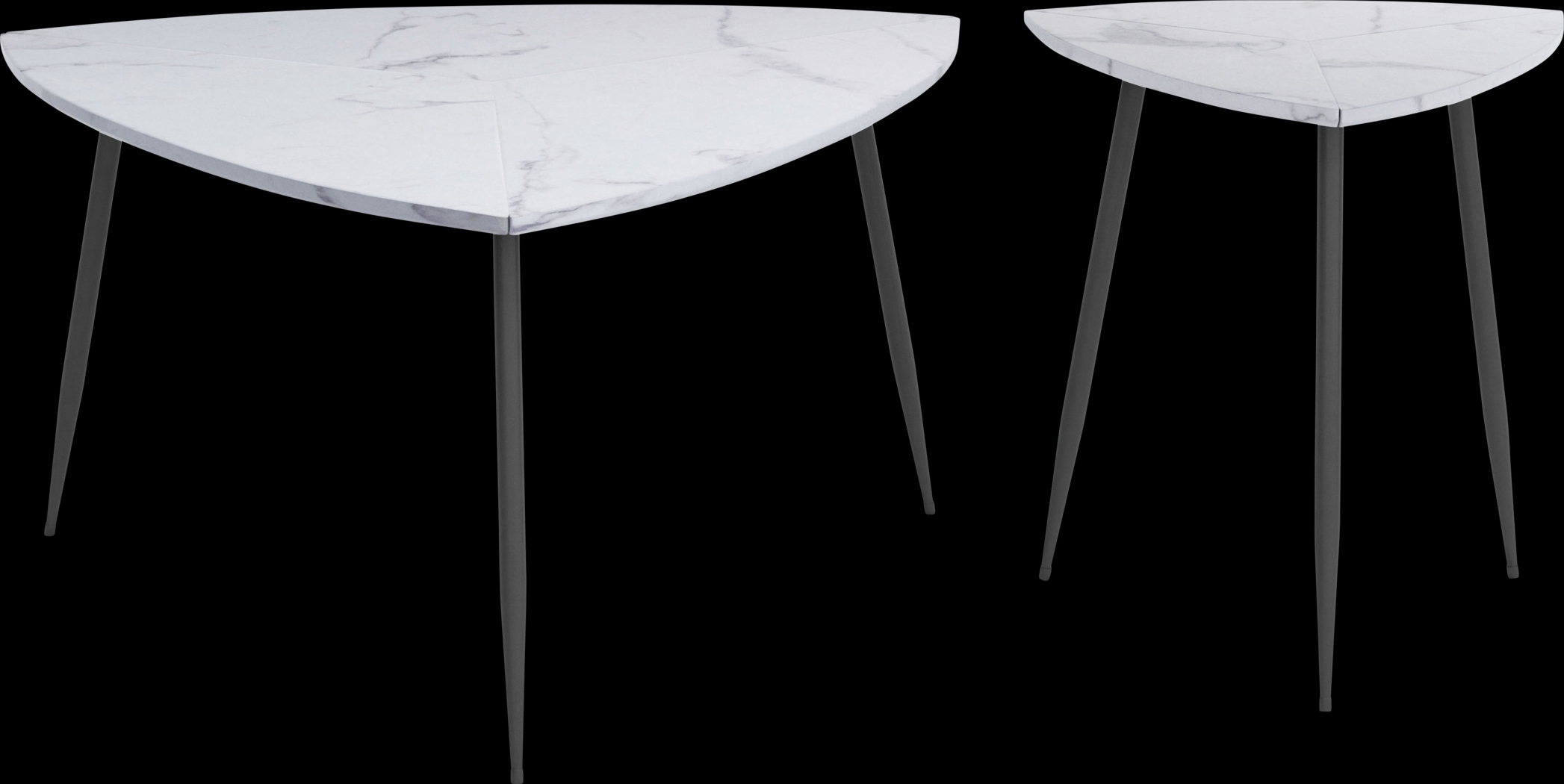 Tellury White Accent Table, Set of 2 - Thumbnail - Image 2