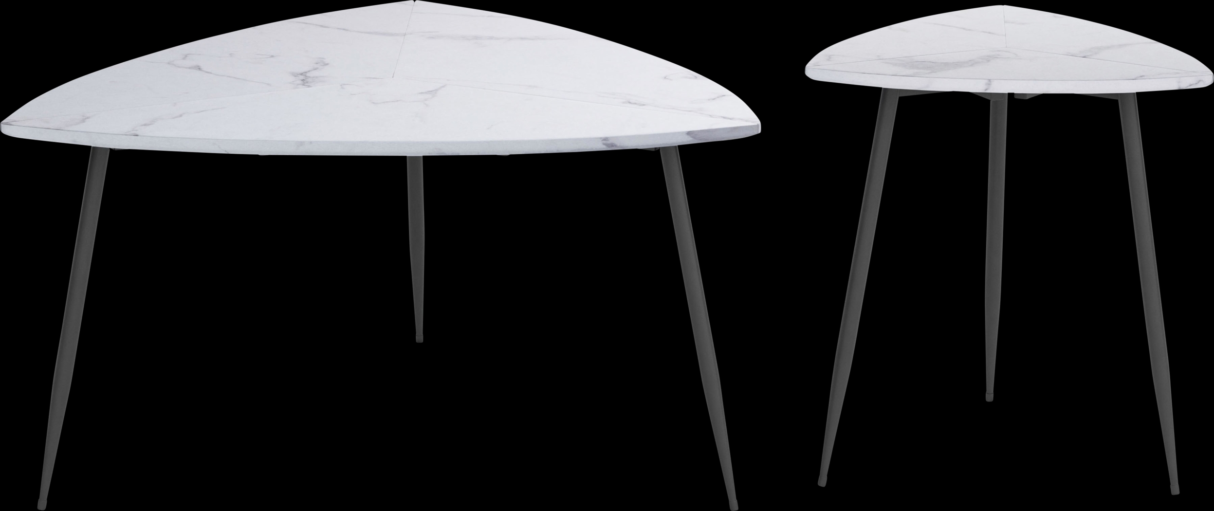 Tellury White Accent Table, Set of 2 - Thumbnail - Image 3