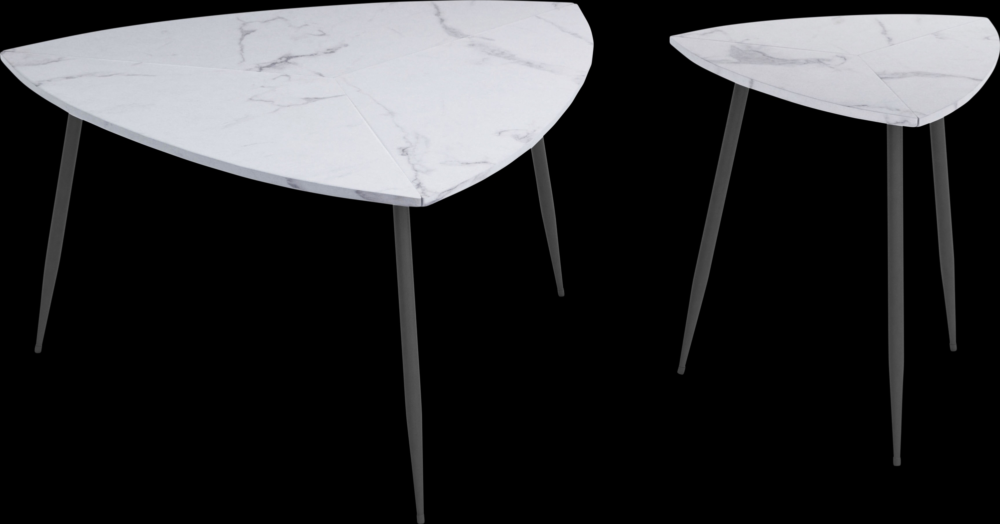 Tellury White Accent Table, Set of 2 - Thumbnail - Image 4