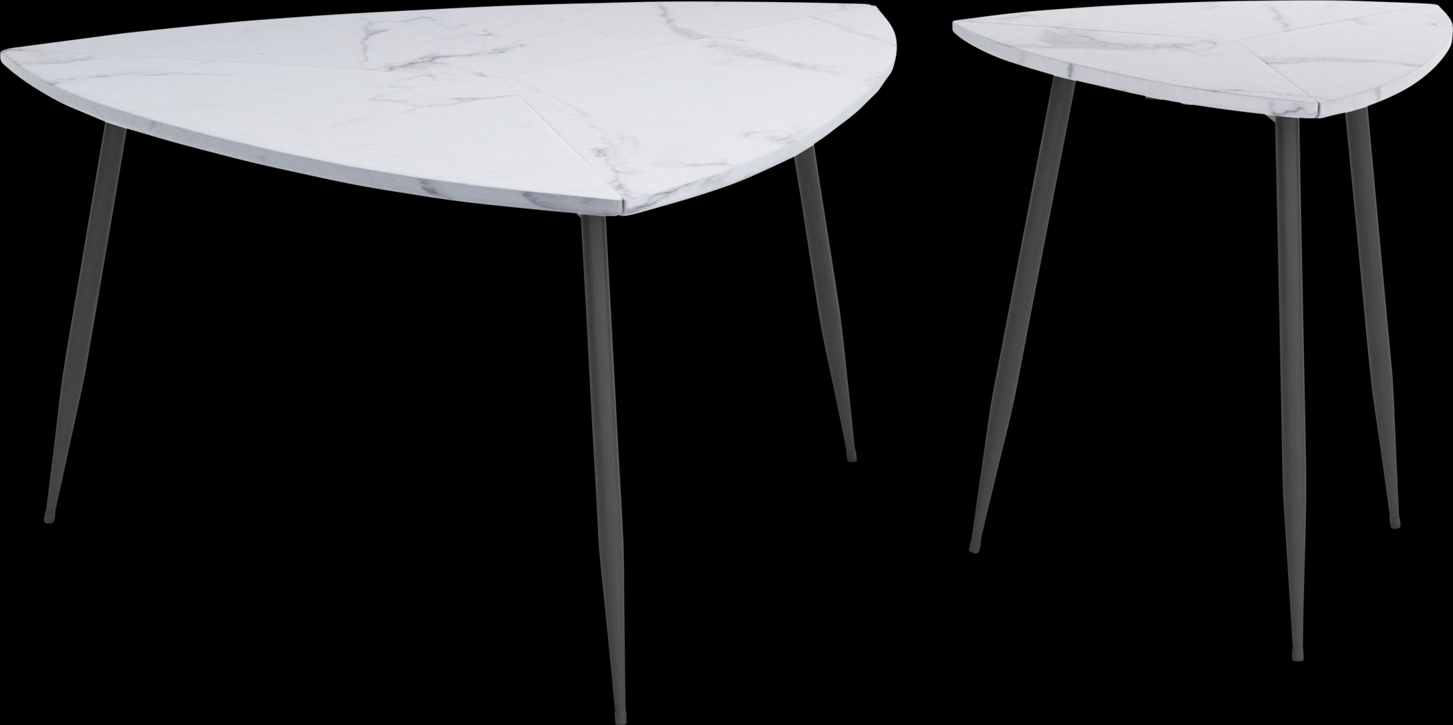 Tellury White Accent Table, Set of 2 - Thumbnail - Image 1