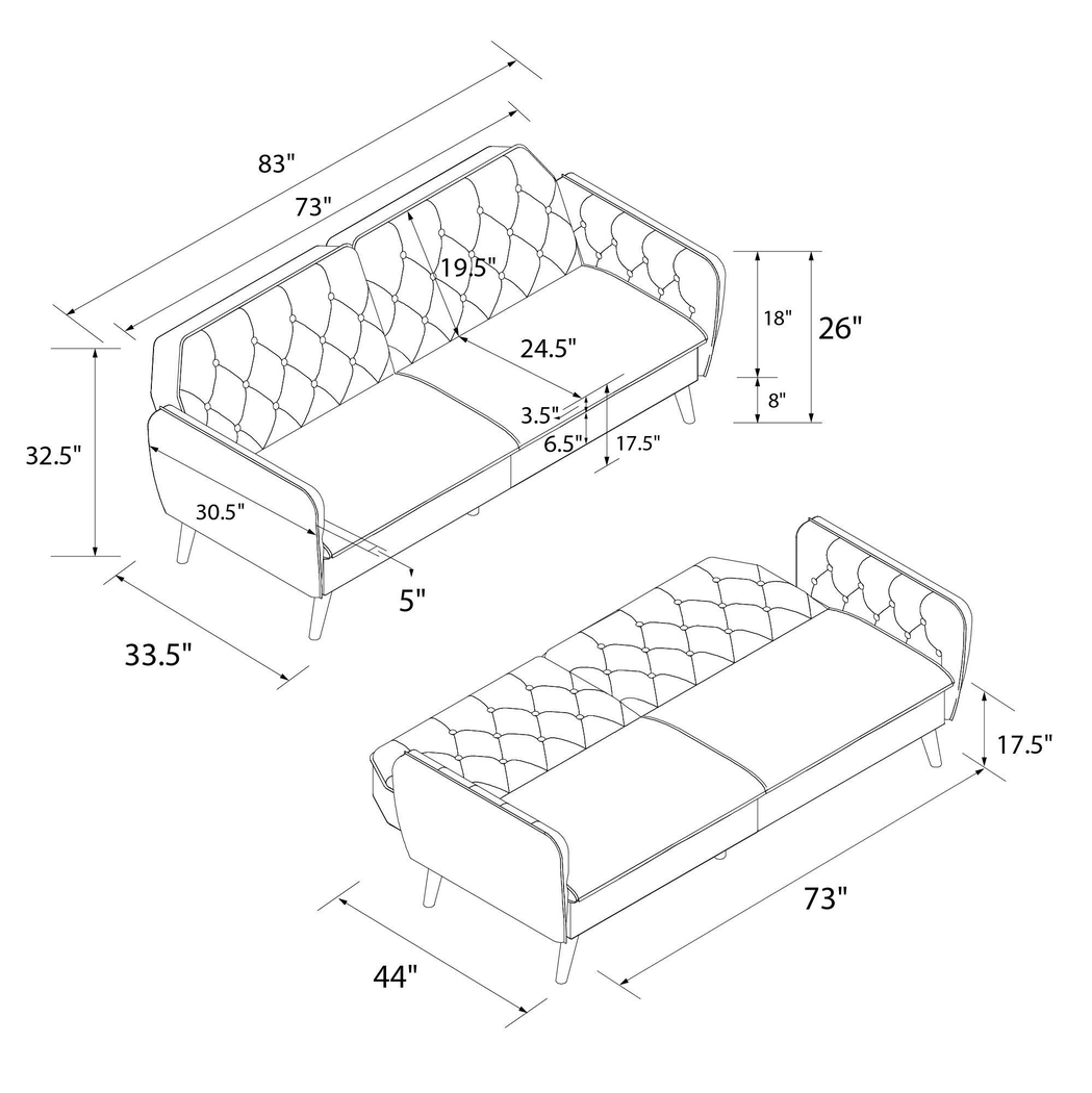 Telora I Camel Futon - Thumbnail - Image 20