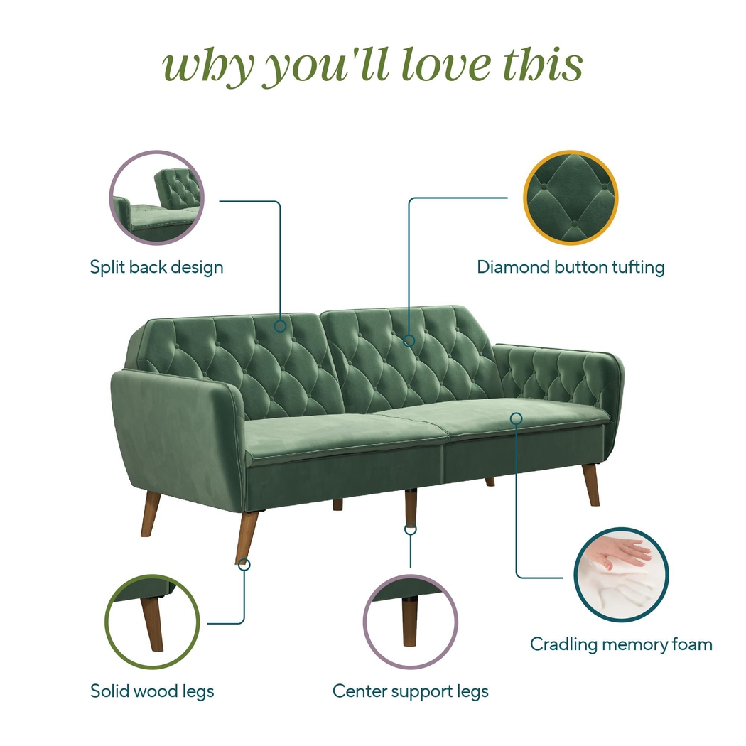 Telora II Green Futon - Thumbnail - Image 6