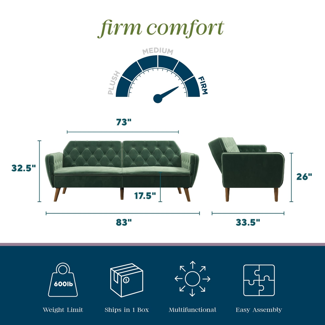 Telora II Green Futon - Thumbnail - Image 8