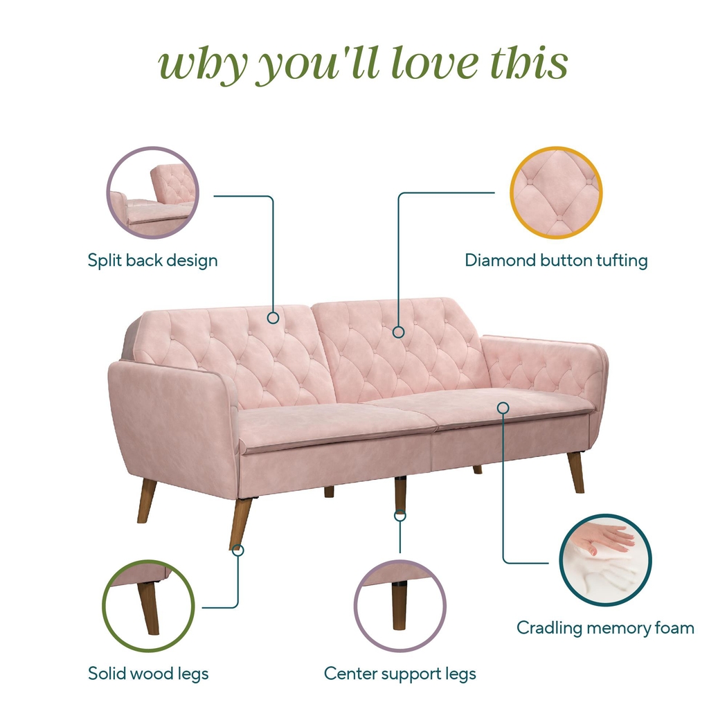 Telora II Pink Futon - Thumbnail - Image 6